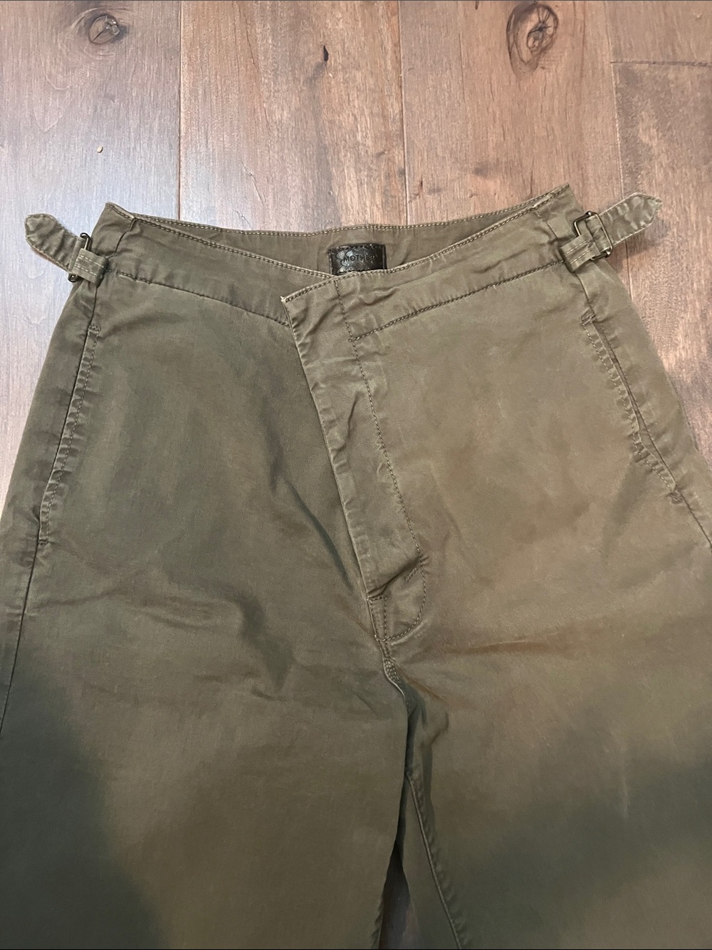 MOTHER Olive Green Chinos with Side Adjusters